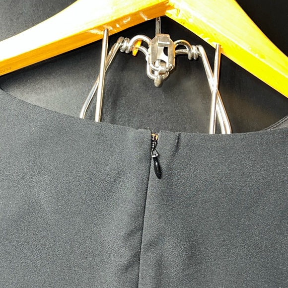 Lark & Ro Women's Fluid Crepe Flutter Short Sleeve Boat Neck Sheath Dress Sz 14 - Picture 4 of 6